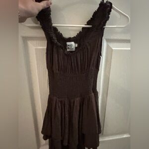 Brown princess polly romper